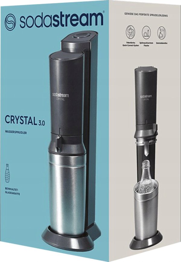 Saturator Sodastream Crystal 3.0 + 1 butelka + gaz Czarny