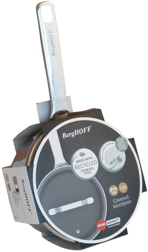 Berghoff Helix Κατσαρόλα με Καπάκι, 16cm, 1.5L, Ανοξείδωτο Ατσάλι