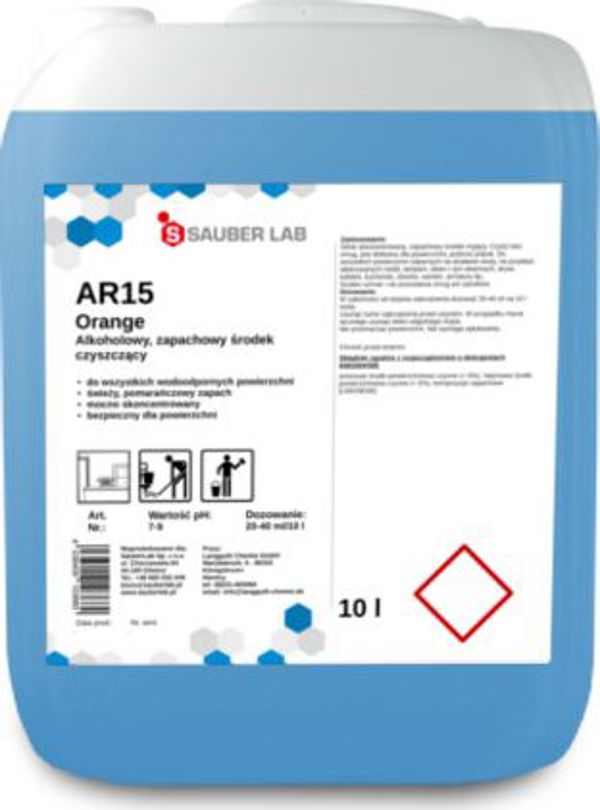Sauber Lab AR15 Καθολικό Καθαριστικό Επιφανειών, Πορτοκαλί, 10 l