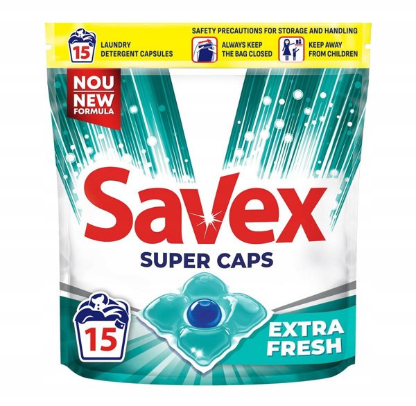 Savex Savex Κάψουλες για λευκά ρούχα, 15 τεμάχια