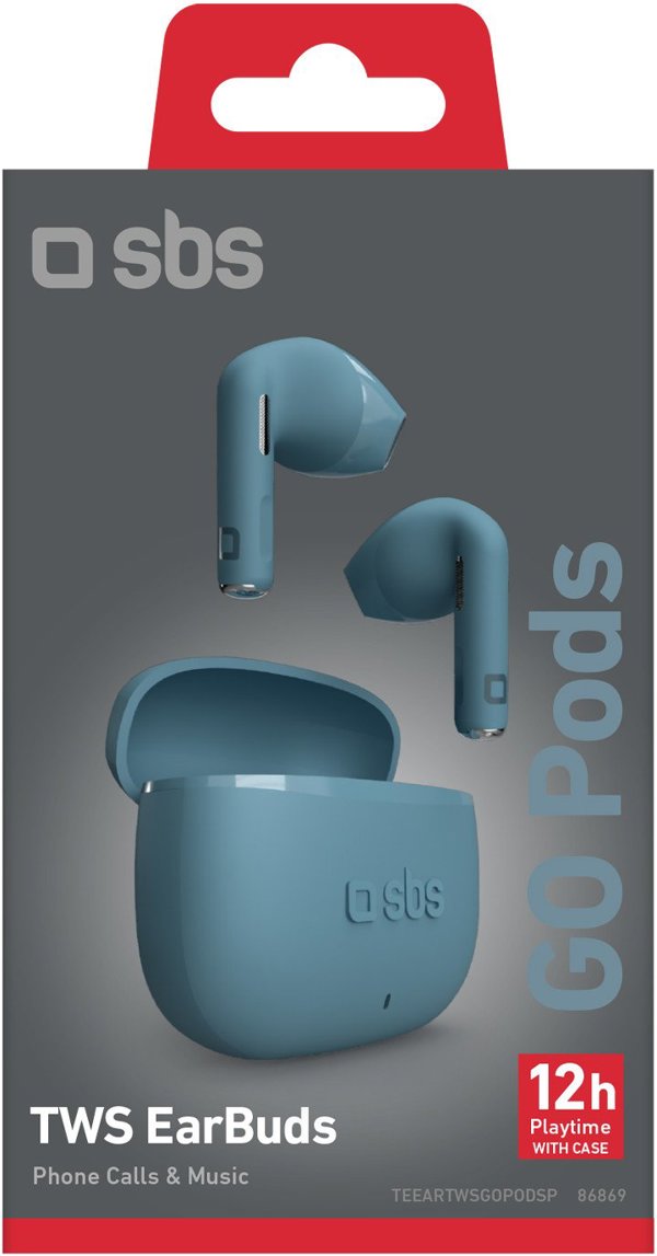 Ασύρματα ακουστικά SBS Go Pods TWS, πετρόλ
