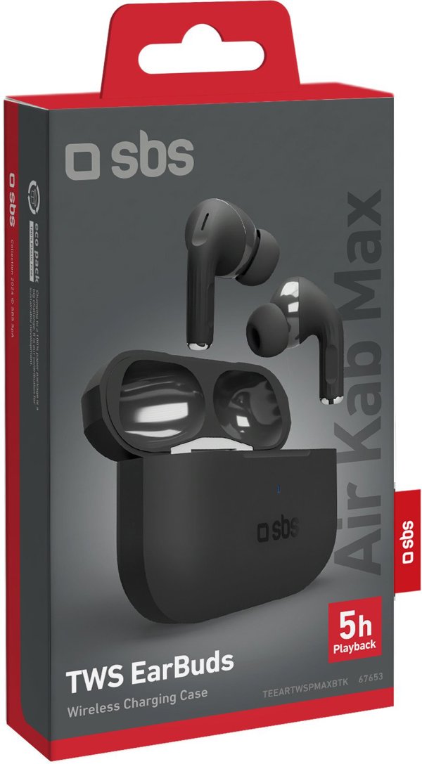 Ασύρματα ακουστικά SBS Air Kab Max TWS, μαύρο