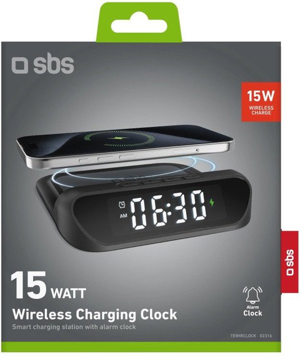 Ξυπνητήρι SBS + ασύρματος φορτιστής 15W