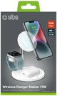 SBS TEWIRMAG3IN1, Εσωτερικός, USB, Ασύρματη φόρτιση, Λευκό