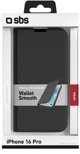 SBS Mobile SBS Θήκη Πορτοφόλι Stand iPhone 16 Pro μαύρο