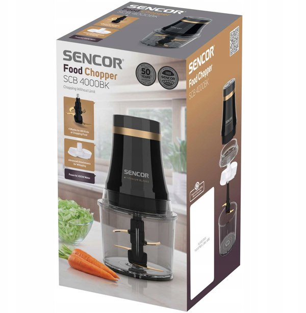 Sencor SCB 4000BK Τεμαχιστής Τροφίμων (Multi-Chopper) 800W, Μαύρο
