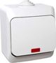 Schneider Electric Cedar Plus Μονοπολικός Διακόπτης 16AX IP44 Με Φωτισμό, Λευκό, WDE000514
