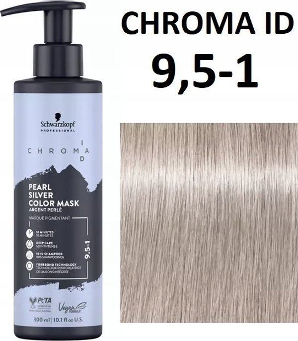 Schwarzkopf Πόλτρβαλα μάσκα κολόριζούζνα Bonding Color Mask Chroma ID Pearl Silver 9.5-1 300ml