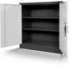 Schrank mit Regalen BEATA, 900 x 930 x 400 mm, anthrazit-weiß