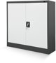 Schrank mit Regalen BEATA, 900 x 930 x 400 mm, anthrazit-weiß