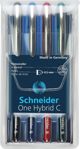 Schneider One Hybrid C Στυλό Διαρκείας 0.5mm, 4 Χρώματα, Σετ 4 Τεμάχια