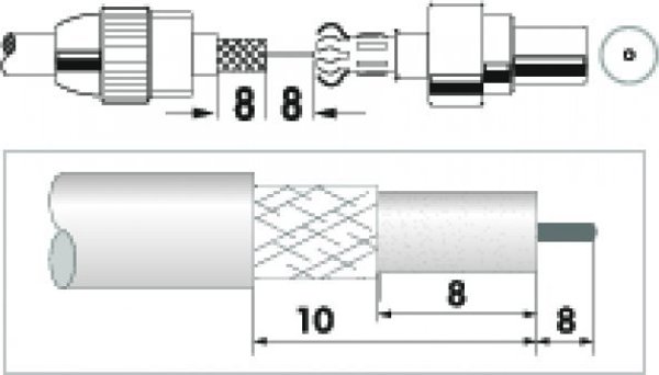 Schwaiger Schwaiger IEC jack ομοαξονικό βύσμα 10 τεμ.