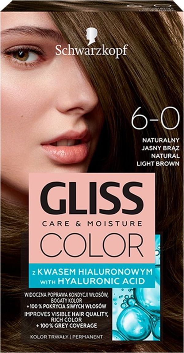 Schwarzkopf Gliss Color nr 6-0 naturalny jasny braz