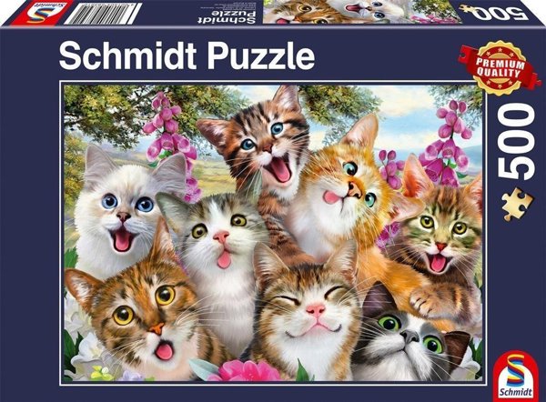 Schmidt Spiele Puzzle PQ 500 Γάτες βγάζουν selfie G3