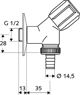 Schell Γωνιακή βαλβίδα Comfort λοξή 1/2"x3/4"  (033860699)