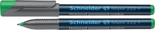 Schneider Maxx 222 F Μαρκαδόρος Διαρκείας Universal, Λεπτή Μύτη, Πράσινο Χρώμα, Αδιάβροχο Μελάνι, 1 Τεμάχιο