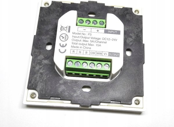 ΕΠΙΤΟΙΧΙΟΣ ΕΛΕΓΚΤΗΣ ΦΩΤΙΣΜΟΥ LED P3 2.4 GHz, RGBCCT (RGBWW) 12&nbsp|... 24&nbsp|V DC MiBOXER