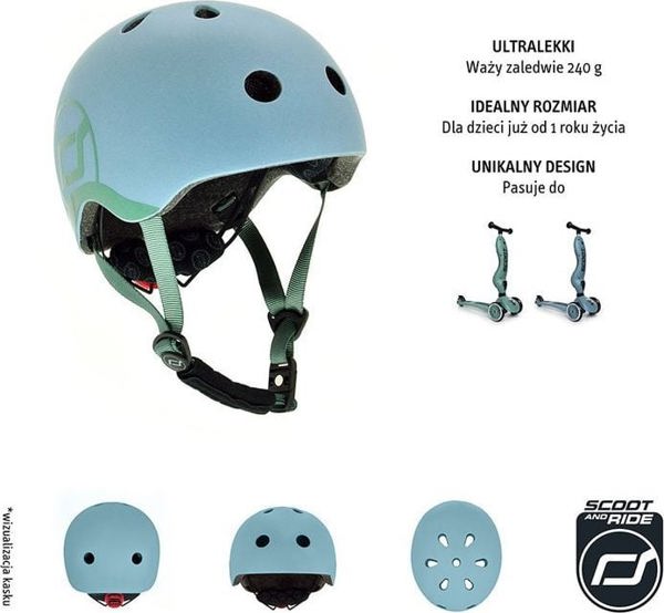 ScootAndRide Κράνος για παιδιά 1-5 ετών Steel μ. XXS-S (96322)