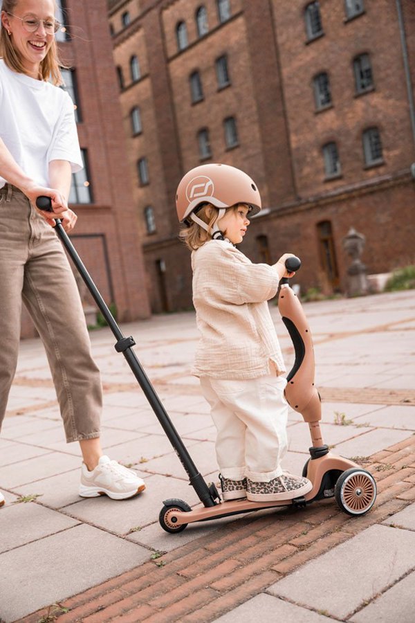 Scoot and Ride HK1 Push and Go 2w1 περπατούρα και πατίνι για παιδιά 1-5 ετών, χρώμα: Mocha