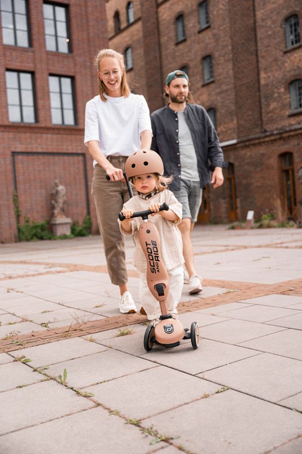 Scoot and Ride HK1 Push and Go 2w1 περπατούρα και πατίνι για παιδιά 1-5 ετών, χρώμα: Mocha