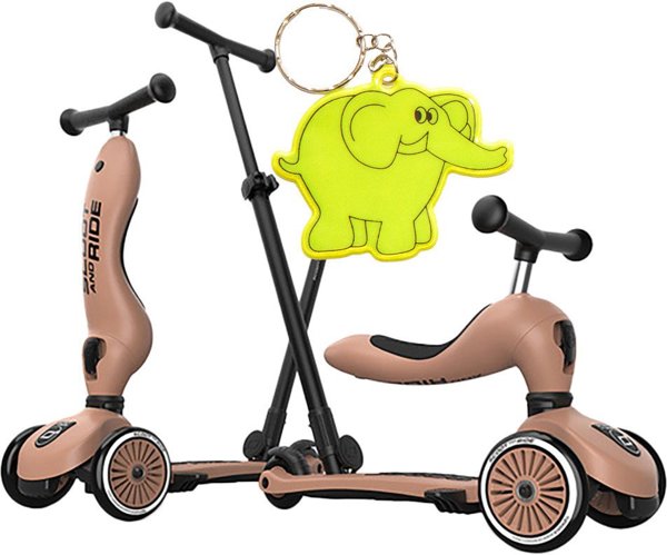 Scoot and Ride HK1 Push and Go 2w1 περπατούρα και πατίνι για παιδιά 1-5 ετών, χρώμα: Mocha