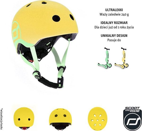 ScootAndRide Κράνος για παιδιά 1-5 ετών Lemon μ. XXS-S (96390)