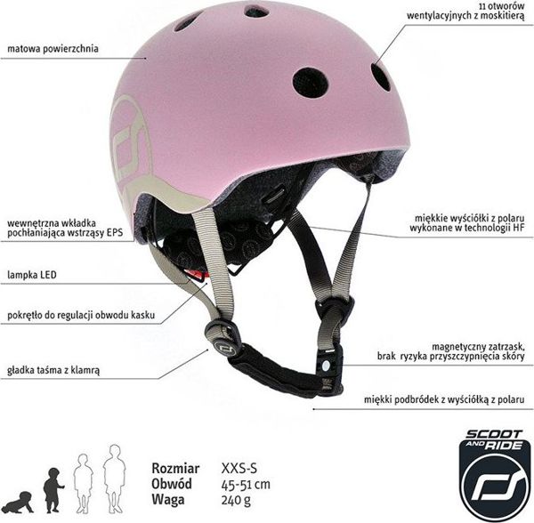 ScootAndRide Κράνος για παιδιά 1-5 ετών Rose μ. XXS-S (96323)