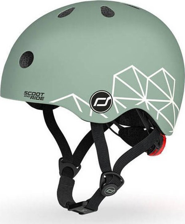 Scoot and Ride Κράνος για παιδιά 1-5 ετών μέγεθος XXS-S, χρώμα: Green Lines