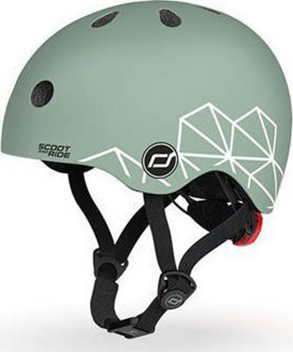 Scoot and Ride Κράνος για παιδιά 1-5 ετών μέγεθος XXS-S, χρώμα: Green Lines
