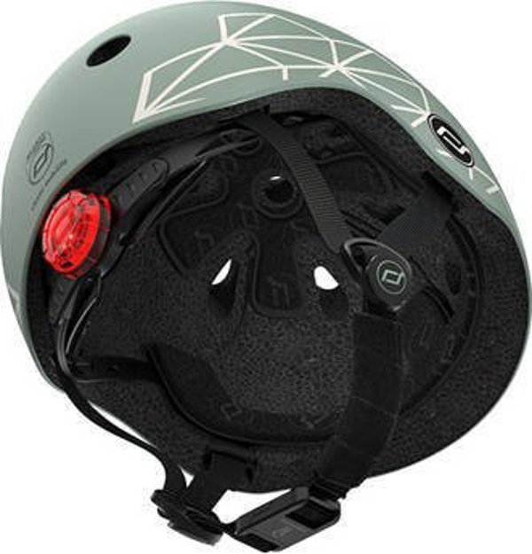 Scoot and Ride Κράνος για παιδιά 1-5 ετών μέγεθος XXS-S, χρώμα: Green Lines
