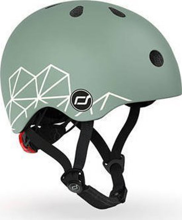 Scoot and Ride Κράνος για παιδιά 1-5 ετών μέγεθος XXS-S, χρώμα: Green Lines