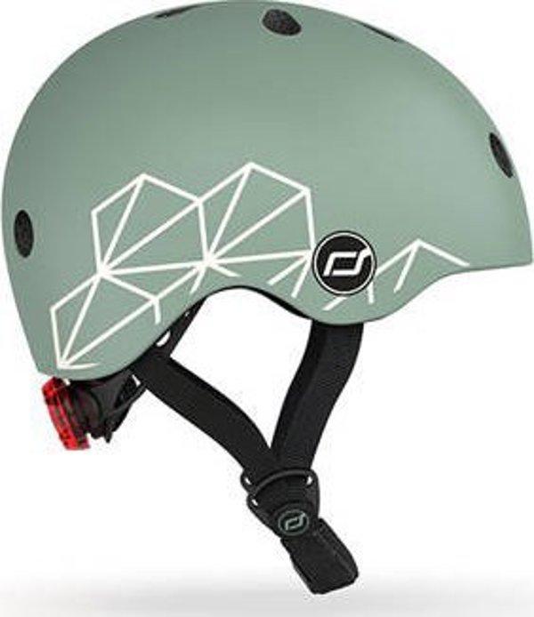 Scoot and Ride Κράνος για παιδιά 1-5 ετών μέγεθος XXS-S, χρώμα: Green Lines