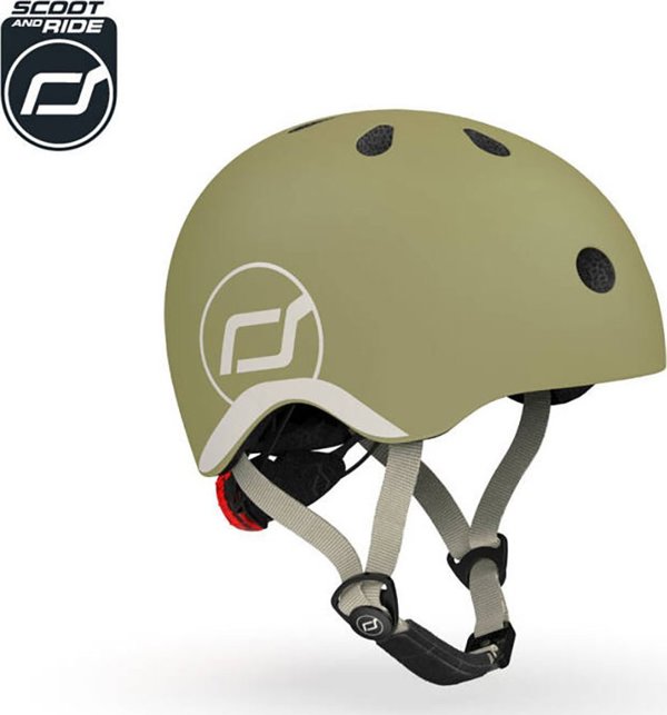 Scoot and Ride Κράνος για παιδιά 1-5 ετών μέγεθος XXS-S, χρώμα: Olive