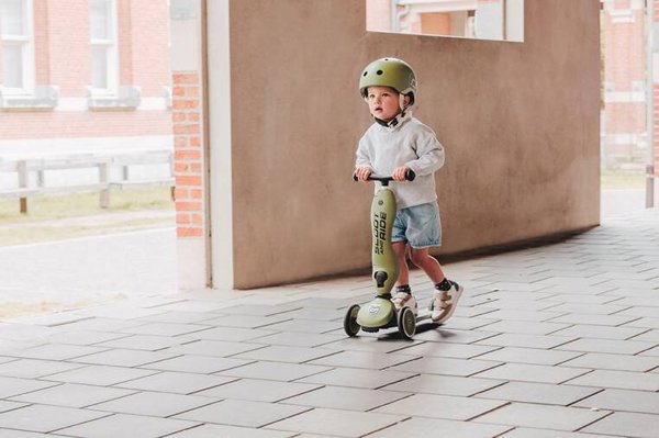 Scoot and Ride Κράνος για παιδιά 1-5 ετών μέγεθος XXS-S, χρώμα: Olive