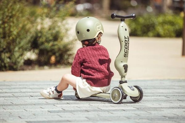 Scoot and Ride Κράνος για παιδιά 1-5 ετών μέγεθος XXS-S, χρώμα: Olive