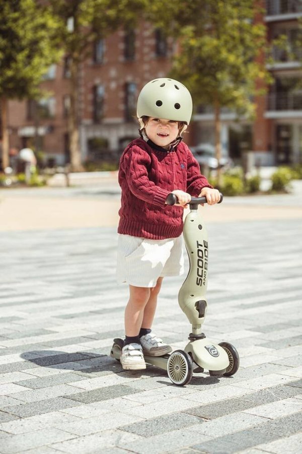 Scoot and Ride Κράνος για παιδιά 1-5 ετών μέγεθος XXS-S, χρώμα: Olive