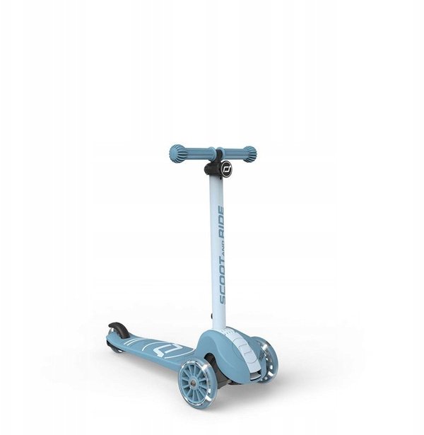 Scoot & Ride Highwaykick 3S LED με σύστημα διεύθυνσης 2 σε 1 Steel S00933