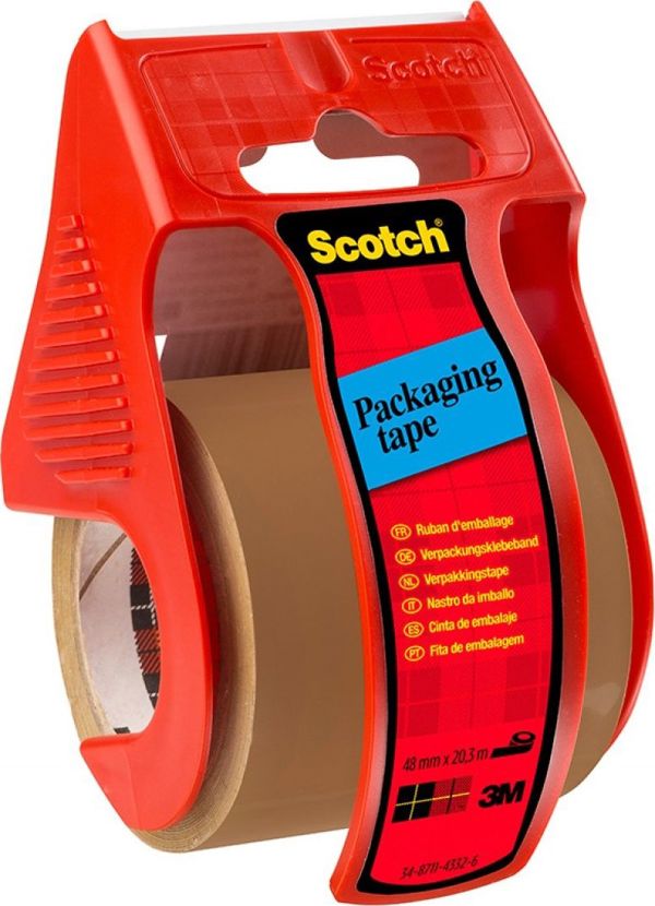 Scotch Μίνι διανομέας για ταινίες (C.5020.D), περιλαμβάνει ταινία συσκευασίας, 48mmx20,3m, κόκκινο