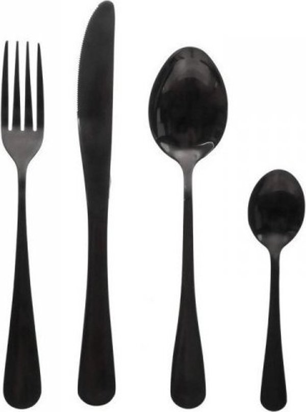 Secret de Gourmet Σετ Μαχαιροπήρουνα Shadow 16 Τεμαχίων, Ανοξείδωτο Ατσάλι, Μαύρο Χρώμα