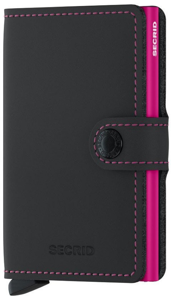 SECRID Matte Miniwallet, μαύρο/φούξια