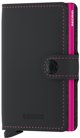 SECRID Matte Miniwallet, μαύρο/φούξια