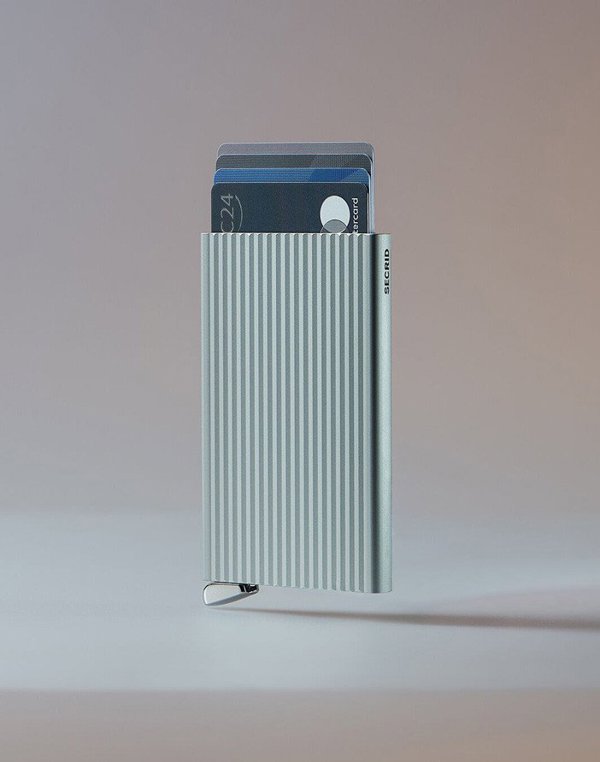 Θήκη καρτών Secrid Cardprotector Fluted+, ασημί