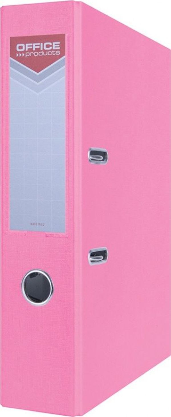 Office Products Κλασέρ με Μηχανισμό Μοχλού A4 2-Κρίκων 75mm Ροζ