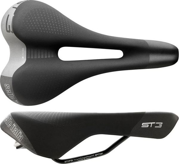 Selle Italia Σέλα SELLE ITALIA SPORTOURING ST 3 SUPERFLOW S (id match - S3) Fec Alloy 7x9, soft-tek, μαύρο (NEW)