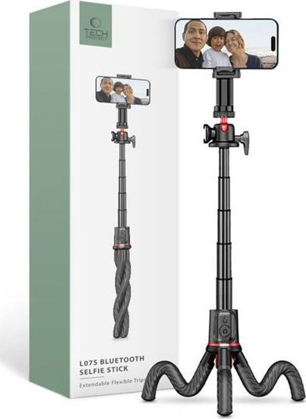 Selfie stick Tech-Protect TECH-PROTECT L07S BLUETOOTH SELFIE STICK ΕΥΕΛΙΚΤΟ ΤΡΙΠΟΔΟ ΜΑΥΡΟ 13816099 5906203691258