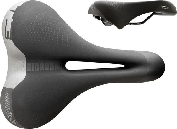 Selle Italia Σέλα SELLE ITALIA TOURING T 3 FLOW S (id match - S2) Fec Alloy 7x9, soft-tek, μαύρο (NEW)