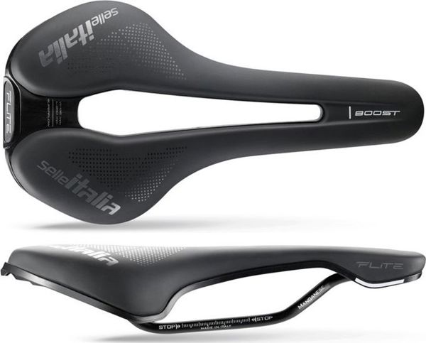 Selle Italia Σέλα SELLE ITALIA FLITE BOOST SUPERFLOW TM S (id match - S3) Manganese Tube 7, soft-tek, μαύρο (NEW)