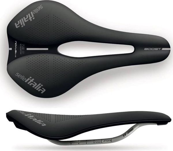 Selle Italia Σέλα Ποδηλάτου Novus Evo Boost Superflow, L3, Fibra-Tek, 189g, Μαύρο