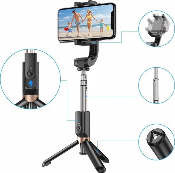 Selfie stick Apexel Selfiestick/τρίποδο bluetooth APEXEL APL-D6 (μαύρο)