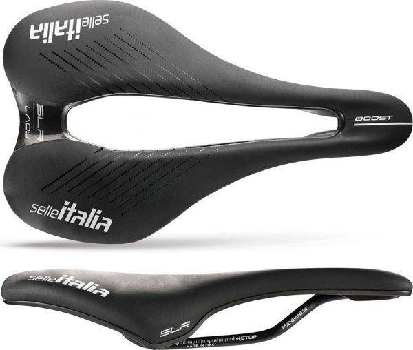 Selle Italia Σέλα Ποδηλάτου SLR Boost Lady Superflow L TM, Manganese Rail, Fibra-Tek, Μαύρο